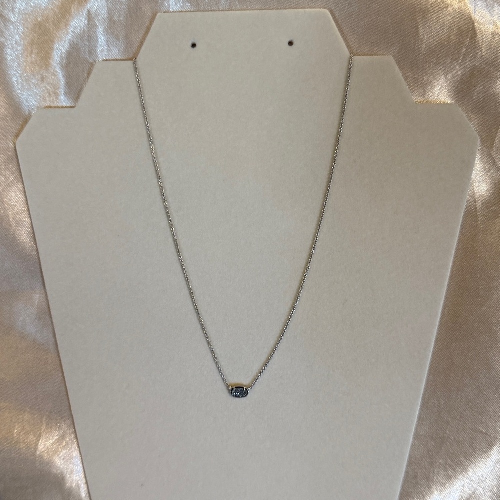 Kendra Scott Silver Druzy Necklace